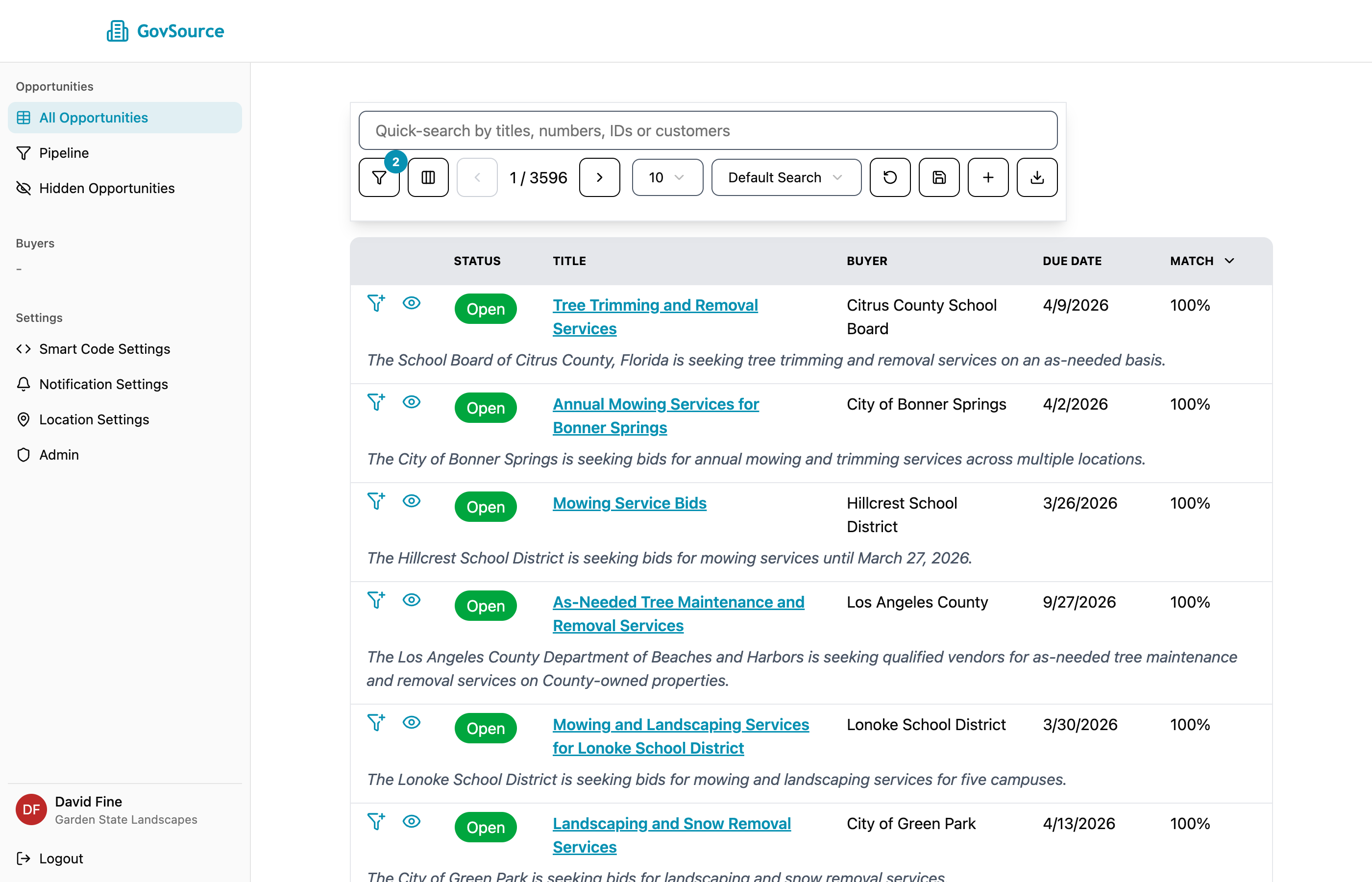 GovSource whitelabel example